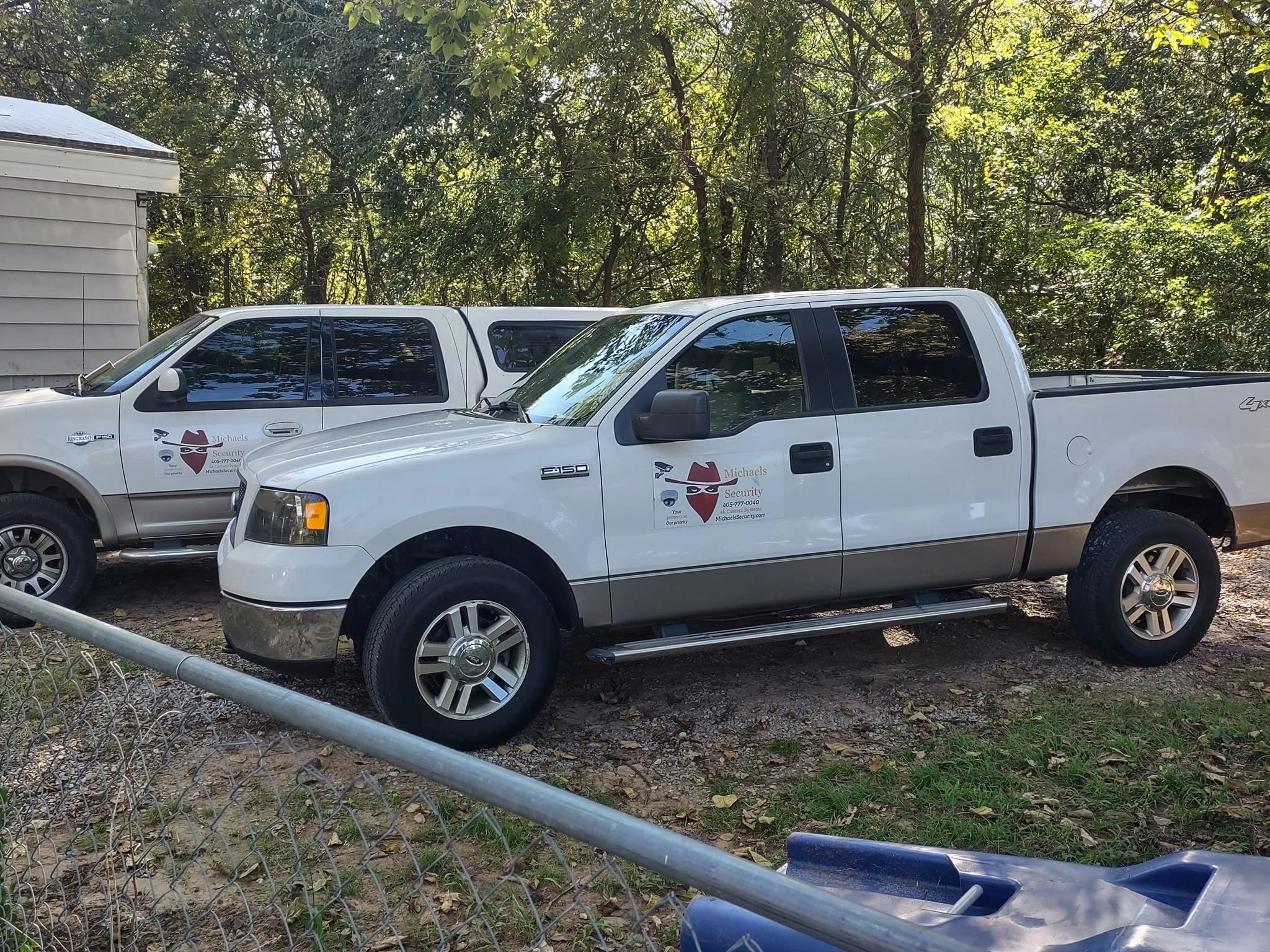 Michaels Security installation trucks