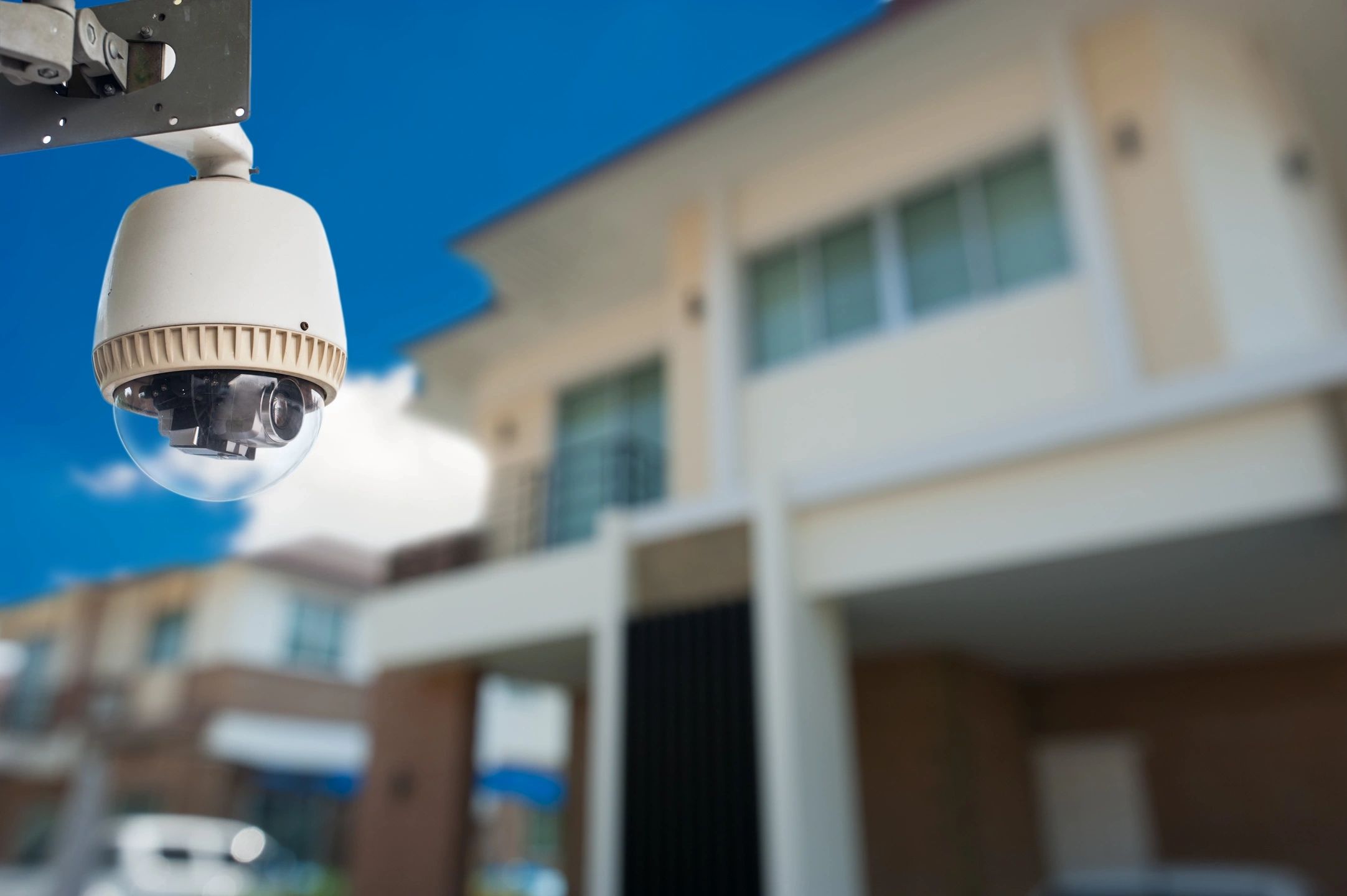 Security camera on a building